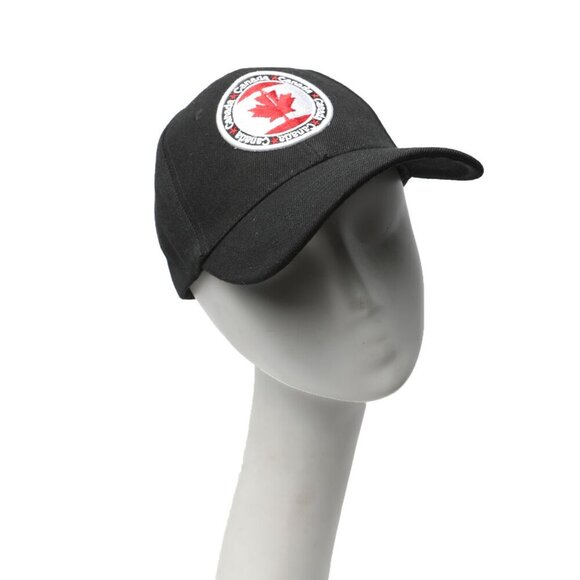 Canada Black Dat Hat Embroidered Baseball Cap Round Flag Casual Velcro Back - Picture 3 of 8